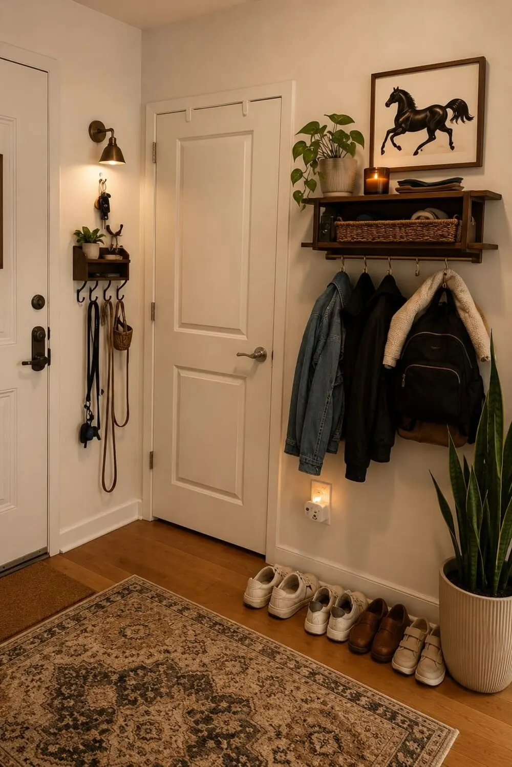 storage space behind the door